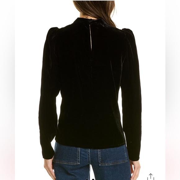 Boden Mutton Sleeve Velvet Top in Black, Size 20-22 - Picture 8 of 14